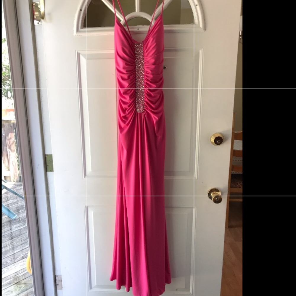 Long pink dress